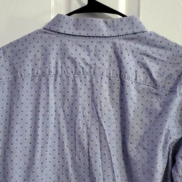 Banana Republic Soft Washed Standard Lavender Swiss Dot Button Down Shirt - Picture 6 of 12